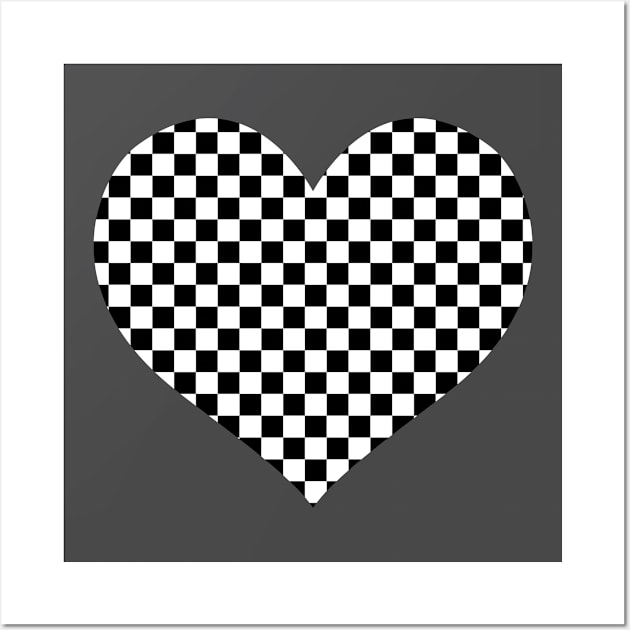 Chequered Heart Wall Art by msportm